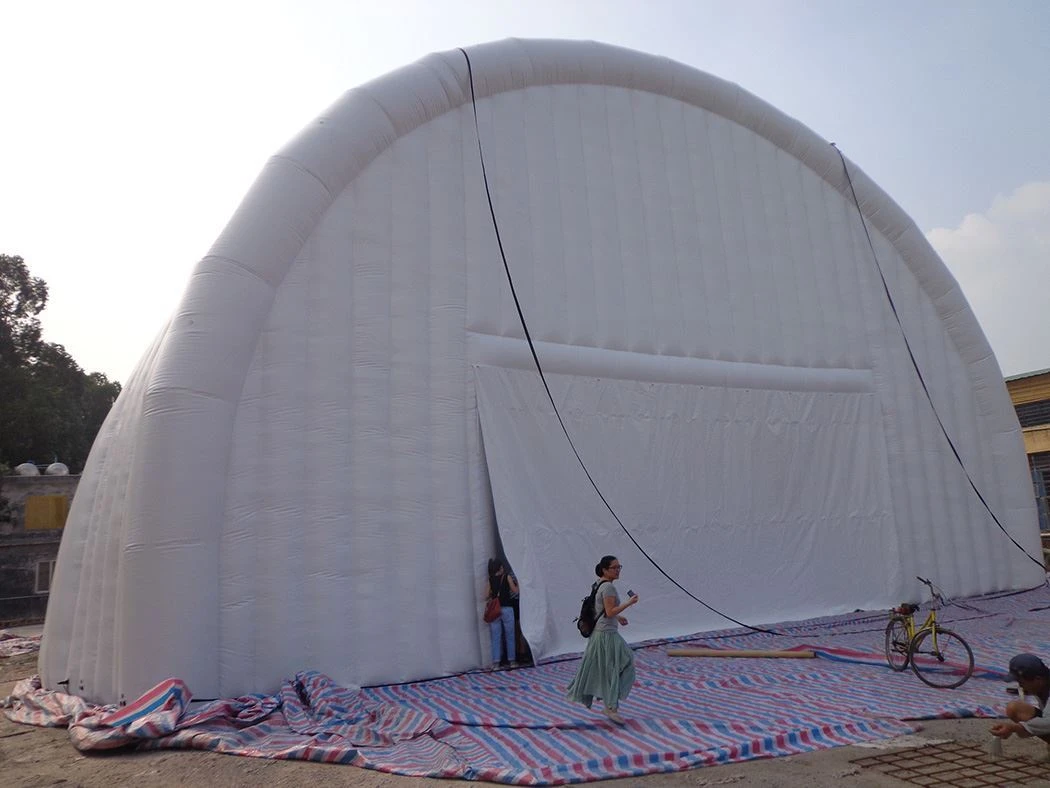 Inflatable large tent